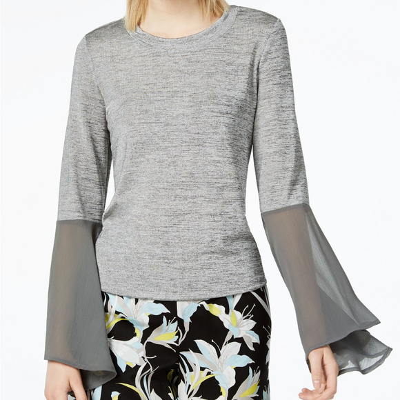 Bar III Tops - Bar III Bell-Sleeve Top